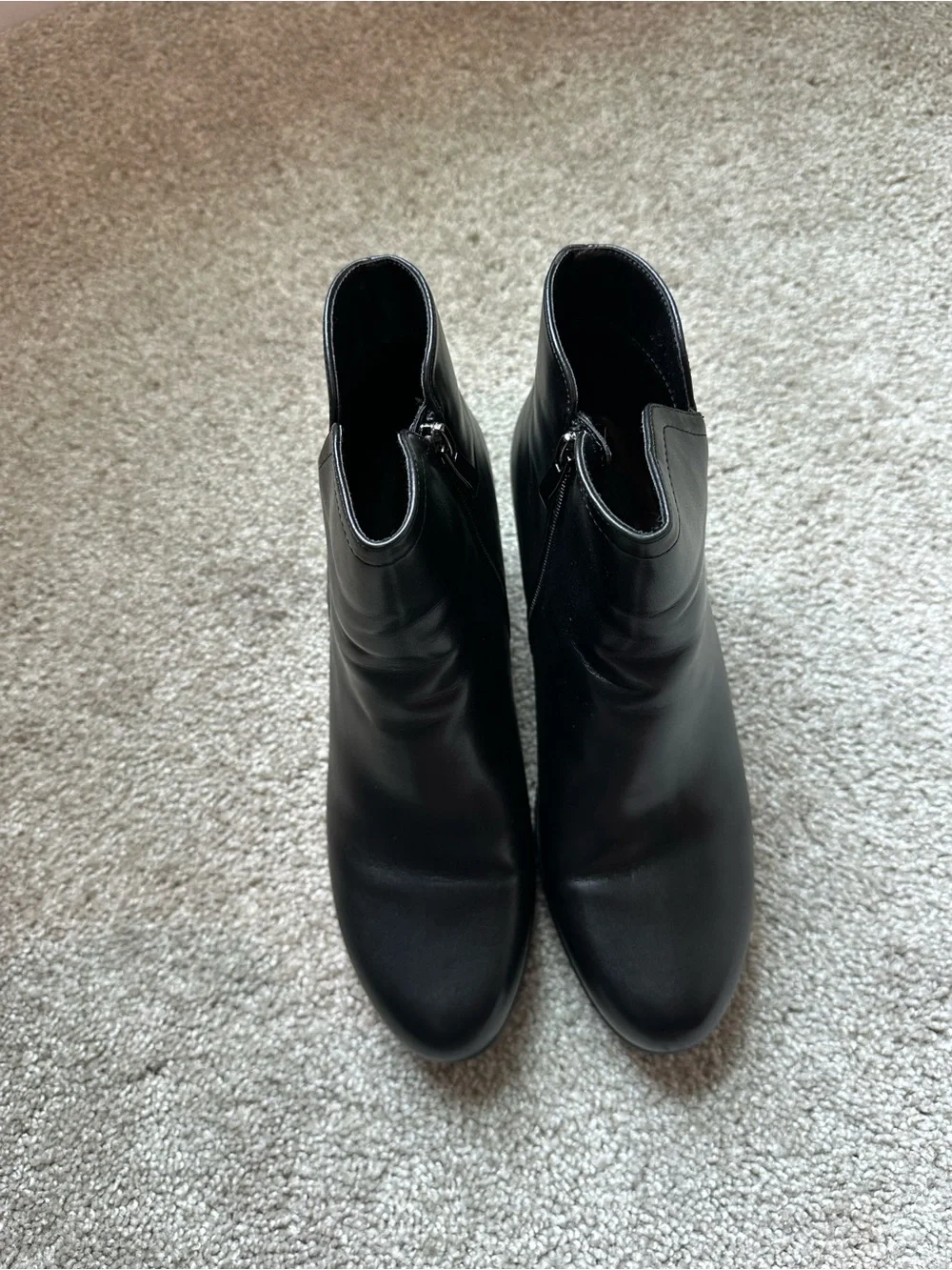 Dream Pairs Black Side-Zip Block Heel Ankle Boots